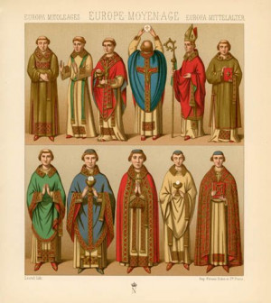 clothing | Europe Middle Ages - Priest's Clothing - PRINTS: Priest ...