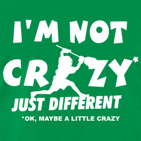 Design ~ 'I'm Not Crazy' Lacrosse Goalie Men's 3XL and 4XL T-Shirt