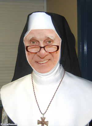 Leslie Nielsen as a Nun