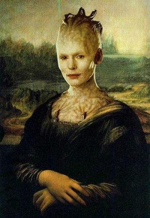 Borg Queen Mona Lisa style. I think Janeway would be appalled.
