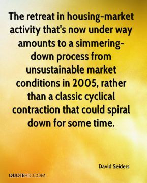 The retreat in housing-market activity that's now under way amounts to ...