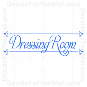 about Dressing Room Girl Clothes Wall Decal Vinyl Art Sticker Quote ...