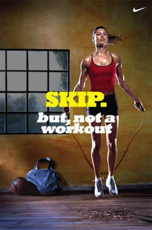 skip but not a workout picture quote