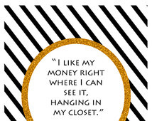Carrie Bradshaw fashion quote, 8 x 10 archival print, black and white ...