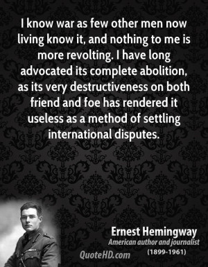 Ernest Hemingway Novelist...