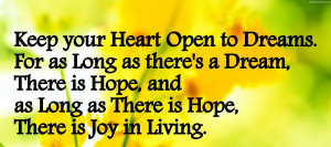 Keep Your Heart Open To Dreams