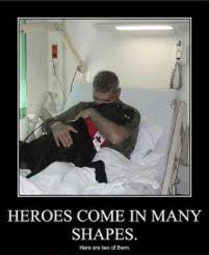 Heroes come in many shapes. Here are two of them.