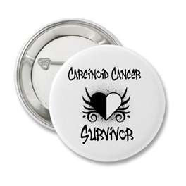 Carcinoid Cancer SURVIVOR Heart Tattoo Buttons by cancerapparel