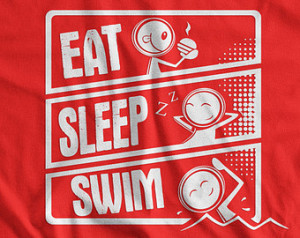 swimming t-shirt swim team Eat sleep swim t-shirt Gifts for Dad Screen ...