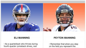 Peyton Manning vs Eli Manning