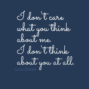 Not Worrying What Others Think