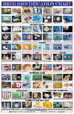 drug id wall chart has 77 full color photos of illicit drugs drug ...