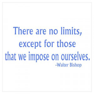 ... Wall Art > Posters > Fringe Walter quote: No Limits Wall Art Poster