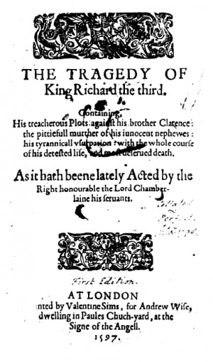 William Shakespeare, The Tragedy of King Richard the third (London ...
