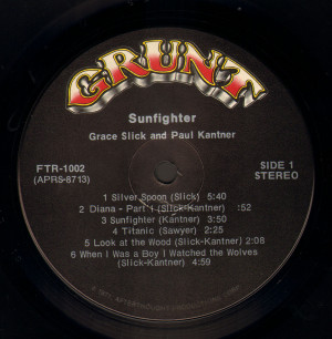 Paul Kantner amp Grace Slick Sunfighter Original 1971 US 12 track
