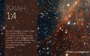 Bible Quote Isaiah 1:4 Inspirational Hubble Space Telescope Image