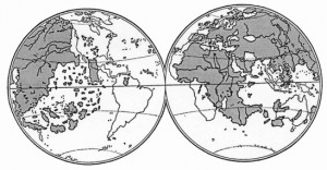 The following legend (in translation) relates to the mythical islands ...