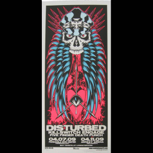 Disturbed/Killswitch Engage screen printed poster