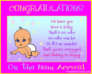 ... picture of cute cartoon style baby crawling along and poetic message