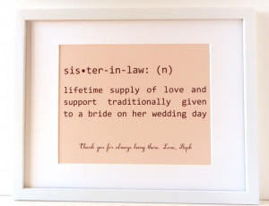Future Sister In Law Quotes Sister in law. via etsy
