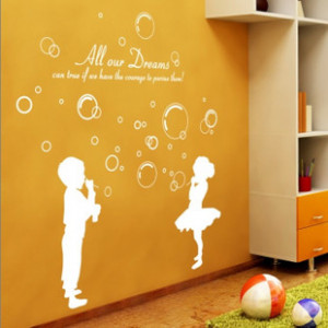 Blowing bubbles Kids Wall Stickers Art Decal Vinyl