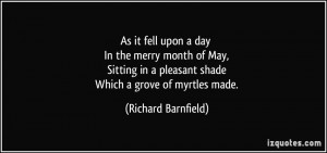 As it fell upon a day In the merry month of May, Sitting in a pleasant ...