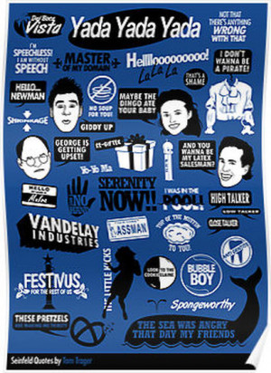 seinfeld poster with iconic quotes and moments with kramer, george ...