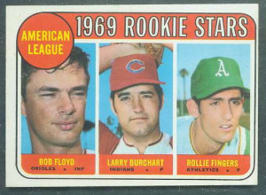 1969 Topps #597 Rollie Fingers ROOKIE [#b] (A's) Baseball cards value