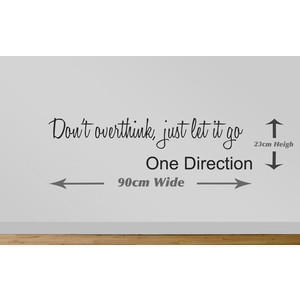 ONE DIRECTION wall quote wall sticker live while we're young wall stic ...