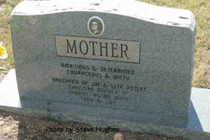 Headstone Photograph, Inscription & Sentiments