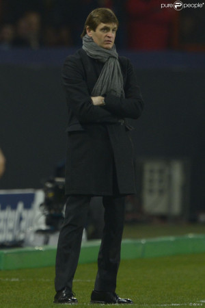 Tito Vilanova le 2 avril 2013 aiu Parc des Princes lors du quart-de ...