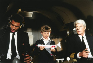... Kareem Abdul-Jabbar, Peter Graves and Rossie Harris in Airplane! (1980