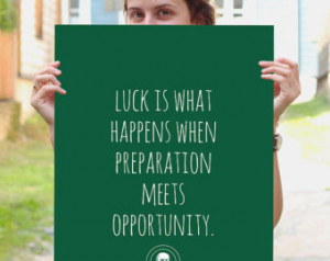 Inspirational Quote: Luck, Seneca. Typography Poster, Cheerful Design ...