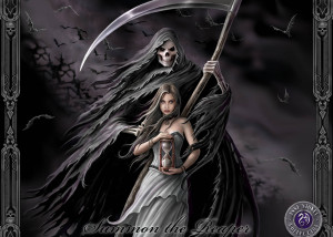 Anne Stokes dark horror evil grim reaper death gothic women weapon ...