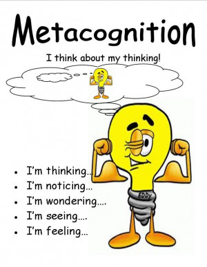 metacognition: Thinking about my thinking and learning processes.