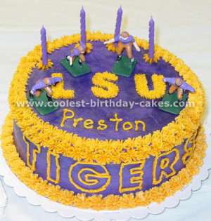 ... son is a huge lsu football fan he wanted an lsu football cake for his