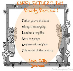 Father Day Poems From Daughter