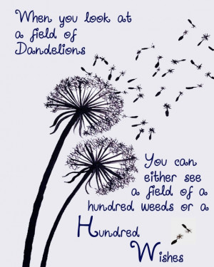 Digital Download, Dandelions Wish, Inspiration 10, Dandelions Quotes