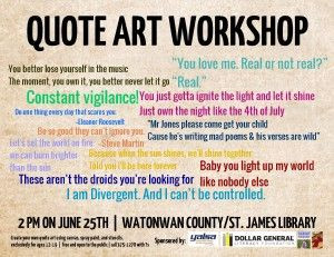 Teen Quote Art Workshop