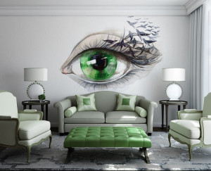 ... of wall murals green eye decorating ideas room luxury interior wall