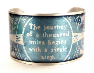 Journey Quote Bracelet with Compass Rose Silver by accessoreads, $38 ...
