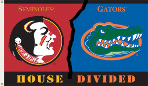 FLORIDA FLORIDA STATE Rivalry House Divided Flag