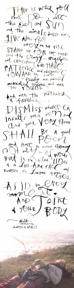 earth, quote, sabrina ward harrison, sun, walt whitman, words, writing