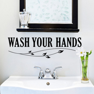 Wash-your-hands-wall-sticker-quotes-Bathroom-toilet-wall-Decor-poster ...