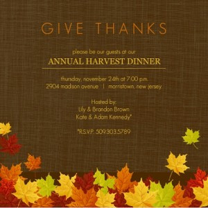 Check out PurpleTrail's Thanksgiving Invitation Collection!