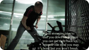 When someone tries to tear you down, show them you get right back up ...