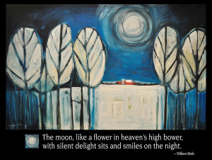 Moon Quote Poster Painting