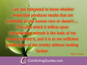 Mark Twain Animal Testing Quote