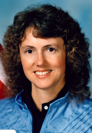 Christa McAuliffe. First teacher in space, but was in the Challenger ...