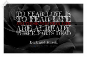 Fear love quote